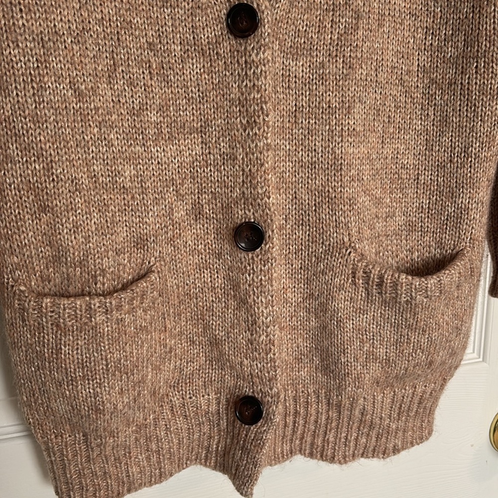 Massimo Dutti chunky wool blend knit cardigan - Picture 4 of 12